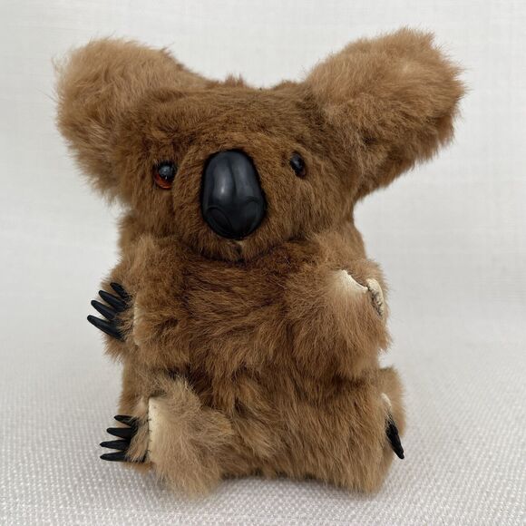 Vintage Collectible Koala Bear Plush w/ Real Kangaroo Fur Australian Animal EUC! - Picture 1 of 7